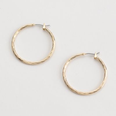 Factory textured hoop earrings