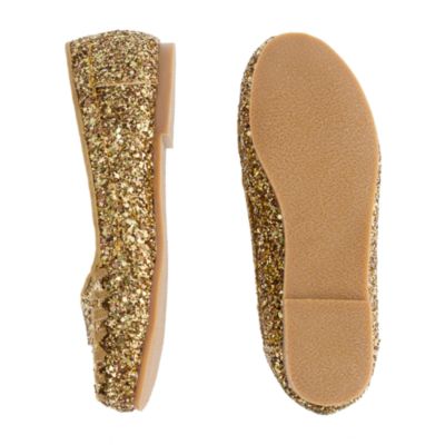 Girls' glitter penny loafers