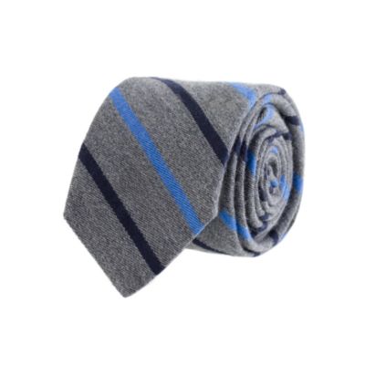 Wool tie in blue stripe