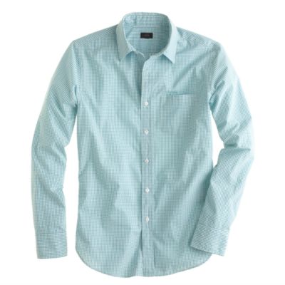 Secret Wash shirt in turquoise check