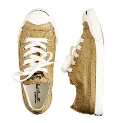 Girls' Converse&reg; Jack Purcell&reg; metallic sneakers