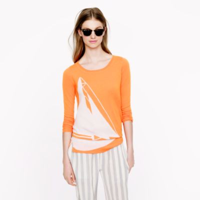 Collection featherweight cashmere sailboat sweater
