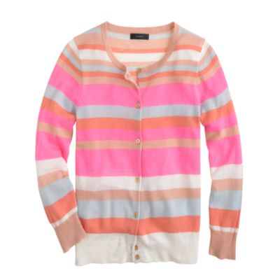 Collection featherweight cashmere cardigan in two-way stripe