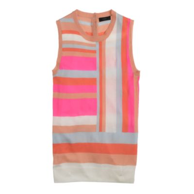 Collection featherweight cashmere shell in two-way stripe
