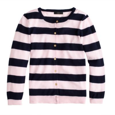 Collection featherweight cashmere cardigan in stripe