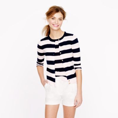 Collection featherweight cashmere cardigan in stripe