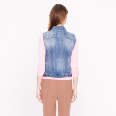Denim vest in workwear wash