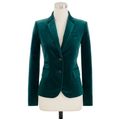 Schoolboy blazer in velvet