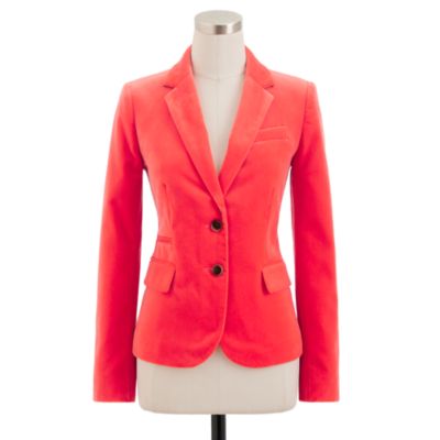 Schoolboy blazer in velvet