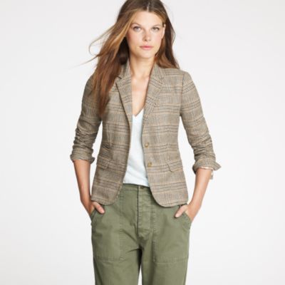 Schoolboy blazer in Prince of Wales wool