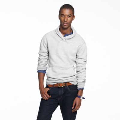 Shawl-collar sweatshirt