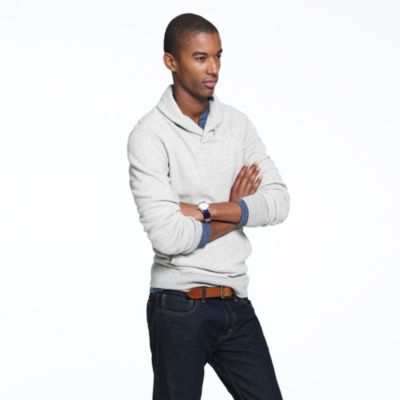 Shawl-collar sweatshirt