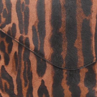 invitation clutch in printed calf hair