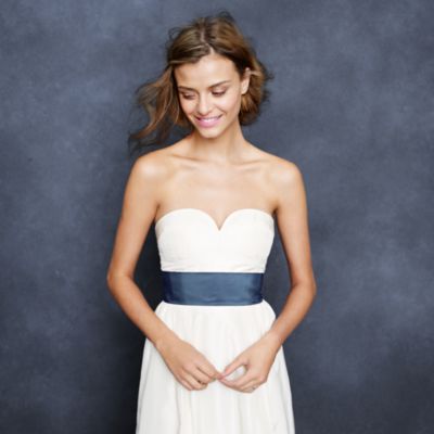 Skinny taffeta sash