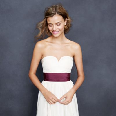 Skinny taffeta sash