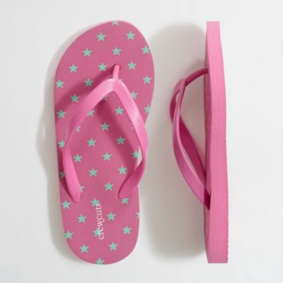Factory girls' scattered star flip-flops