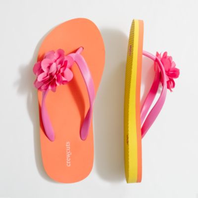 Factory girls' corsage flip-flops