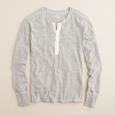 Homespun Knitwear coalminer contrast henley