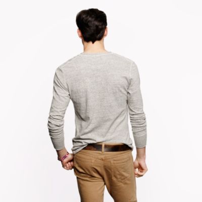 Homespun Knitwear coalminer contrast henley