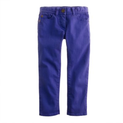 Girls' toothpick ankle jean in garment-dyed twill