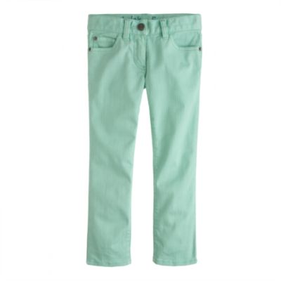 Girls' toothpick ankle jean in garment-dyed twill
