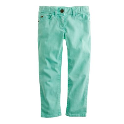 Girls' toothpick ankle jean in garment-dyed twill