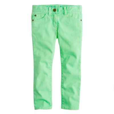 Girls' toothpick ankle jean in garment-dyed twill