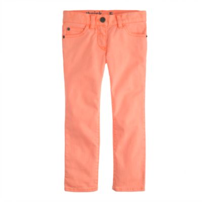 Girls' toothpick ankle jean in garment-dyed twill