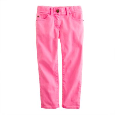 Girls' toothpick ankle jean in garment-dyed twill
