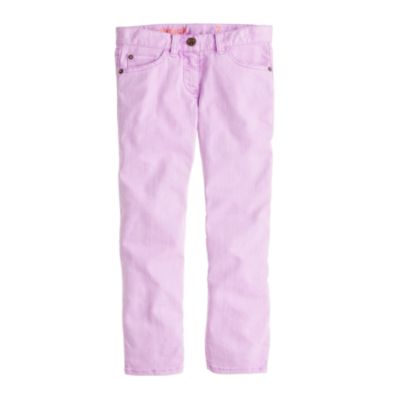 Girls' toothpick ankle jean in garment-dyed twill