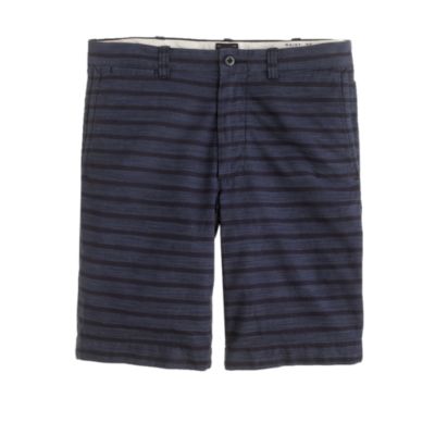 9" Stanton short in space-dyed stripe