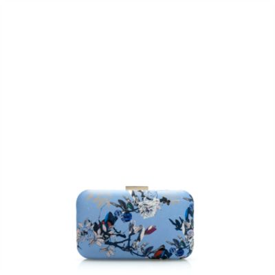 Silk minaudi&egrave;re in hummingbird floral