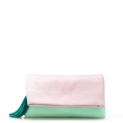 Colorblock convertible clutch