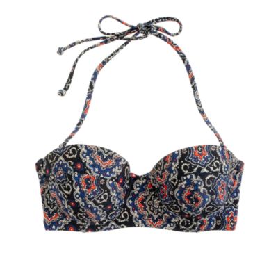 Midnight paisley underwire top