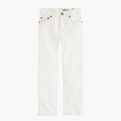 Boys' slim jean in white wash