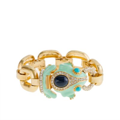 Enameled frog bracelet