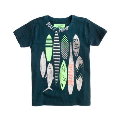 Boys' glow-in-the-dark surfboards tee