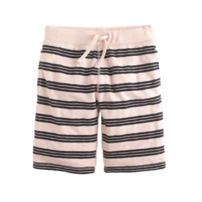 Boys' pull-on knit short in navy stripe