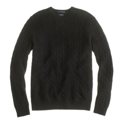 Tall cashmere cable sweater