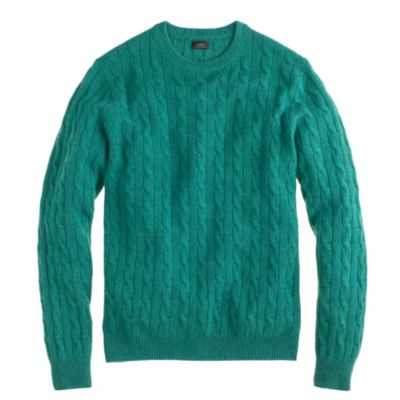 Tall cashmere cable sweater