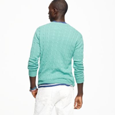 Tall cashmere cable sweater