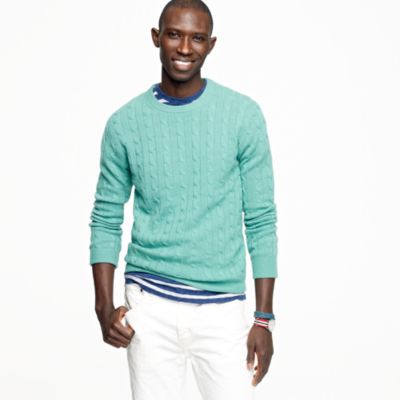 Tall cashmere cable sweater