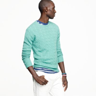 Tall cashmere cable sweater