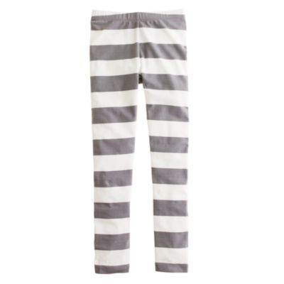 Girls' everyday leggings in rugby stripe