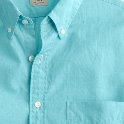 Secret Wash short-sleeve end-on-end shirt