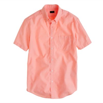 Secret Wash short-sleeve end-on-end shirt