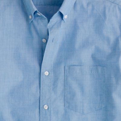 Secret Wash short-sleeve end-on-end shirt