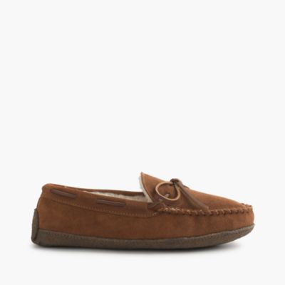 Fleece-lined lodge moccasins