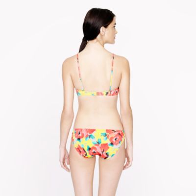 Neon floral padded underwire top