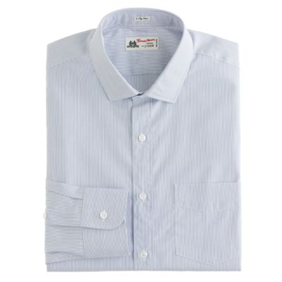 Thomas Mason&reg; for J.Crew spread-collar dress shirt in fine stripe